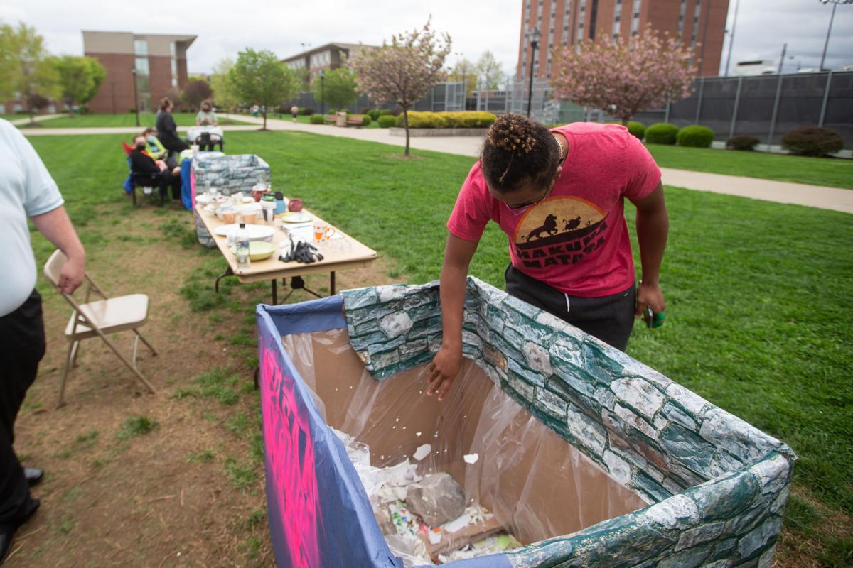 Glasssmashing event invites students to 'break away' their stress News