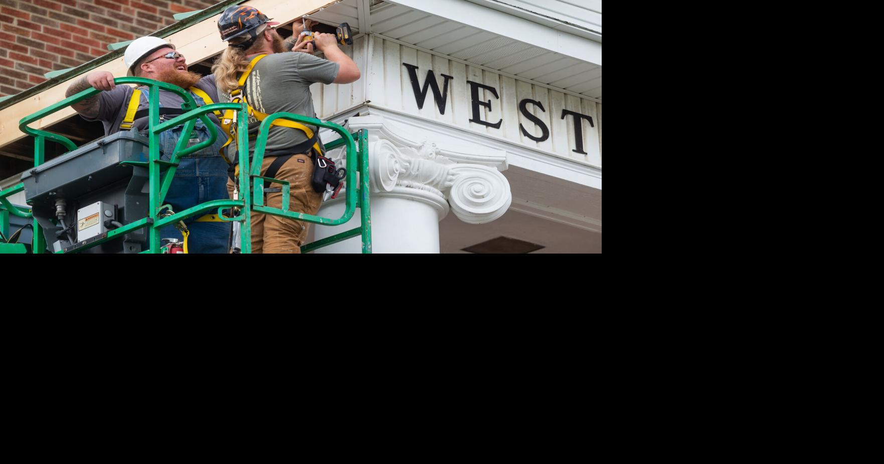Construction workers make repairs to Westmoreland church News