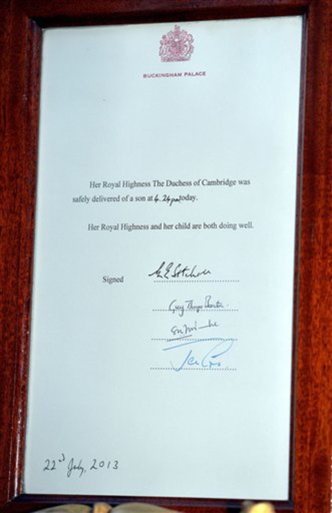 Gallery Royal birth announcement Photos Celebrity