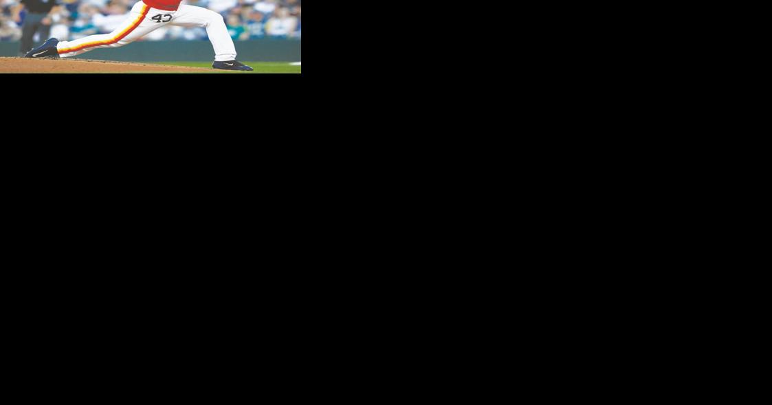 NEW Nolan Ryan Houston Astros Orange Rainbow Pull-Over Baseball