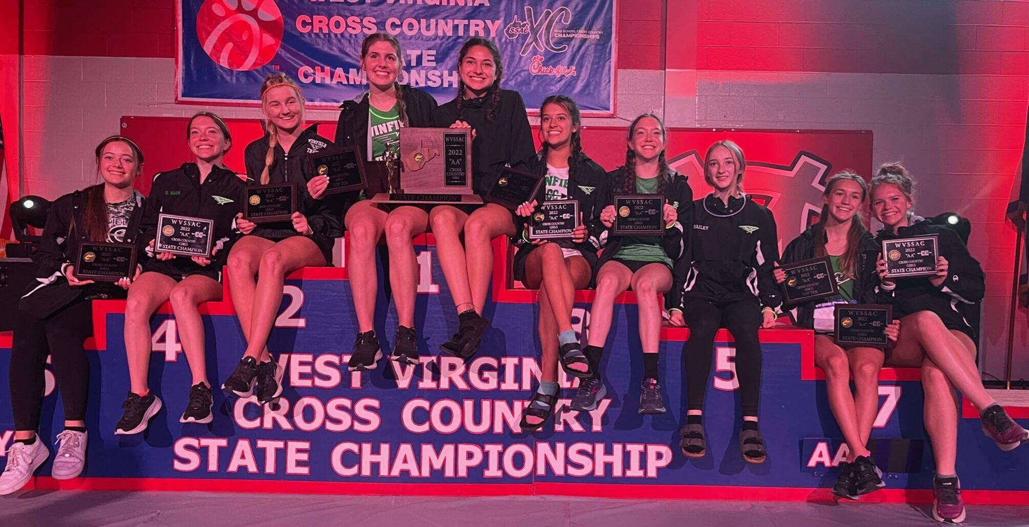 Hannah Adkins Winfield girls win backtoback cross country
