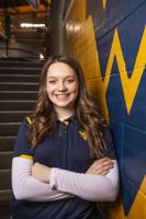 Mountaineer mascot candidates pose for photos at the Coliseum in Morgantown, W.Va. (WVU Photo/Matt Sunday)