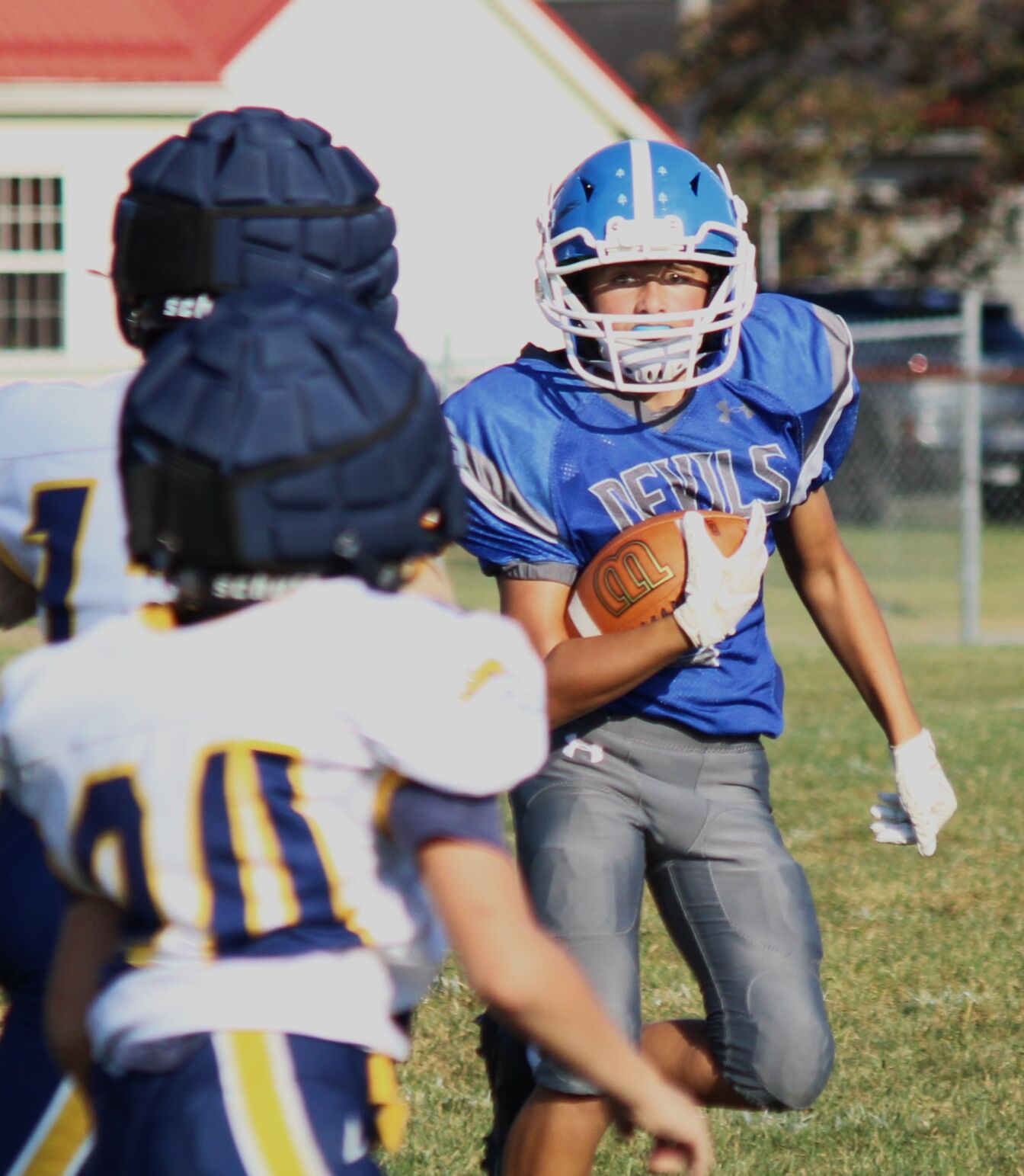 Blue Devils host Mustangs in middle school football action