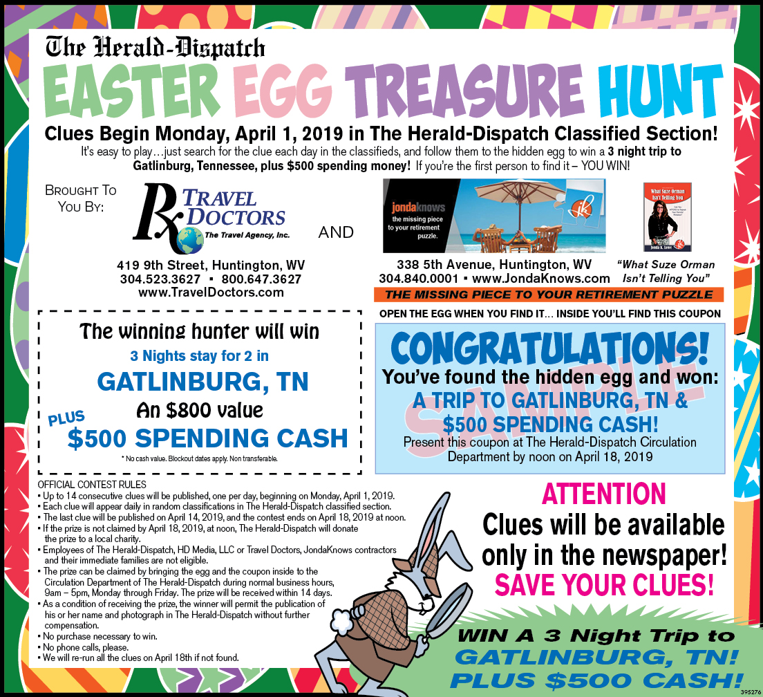 Easter Egg Treasure Hunt | Site | herald-dispatch.com