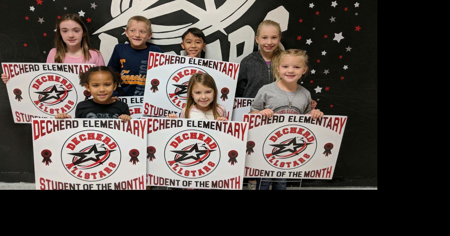 Decherd Elementary September students of the month announced