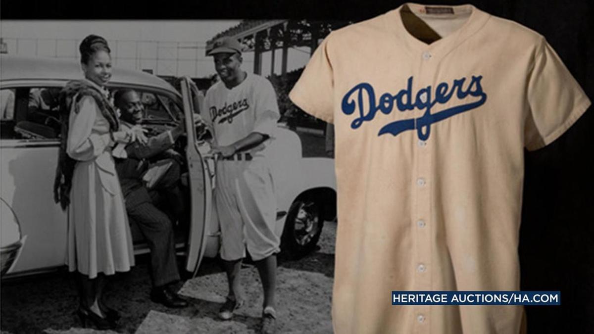 Rare Jackie Robinson rookie jersey up for auction