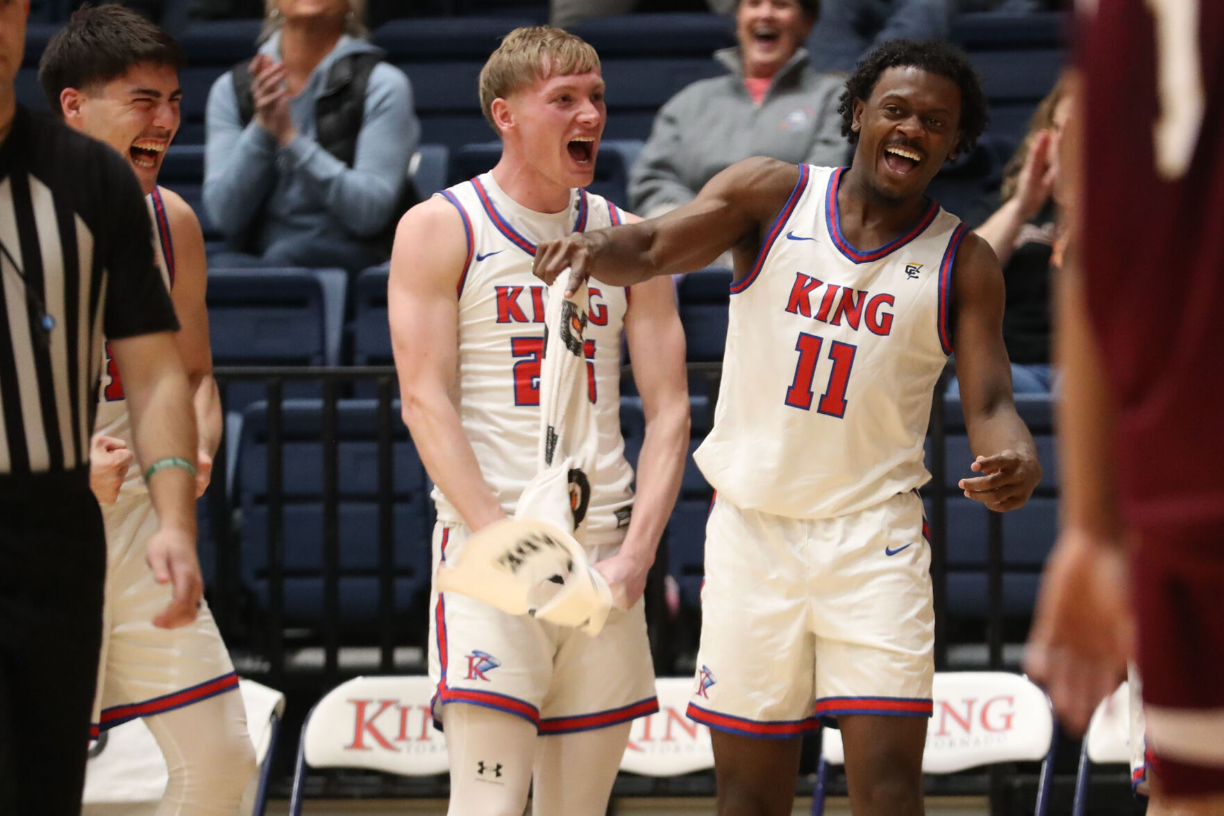 MEN'S COLLEGE BASKETBALL: Jordan Akal guides King University to