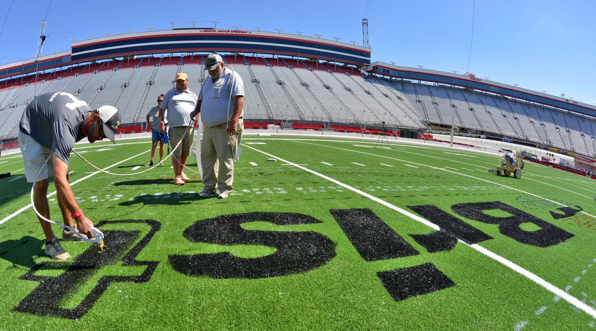 Battle At Bristol Center Field Logo Painted News Heraldcourier Com