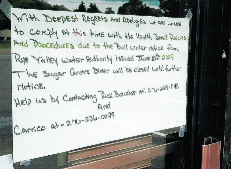 BREAKING NEWS Drinking Water Contamination Possible in Sugar Grove