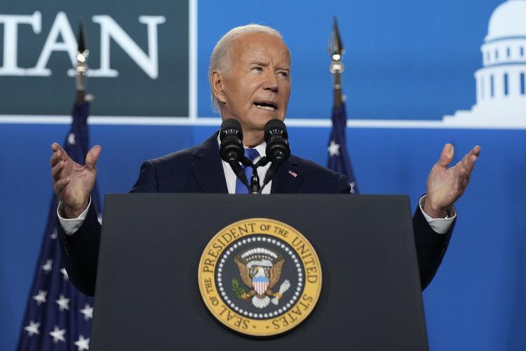 Biden forcefully declares he's staying in reelection race