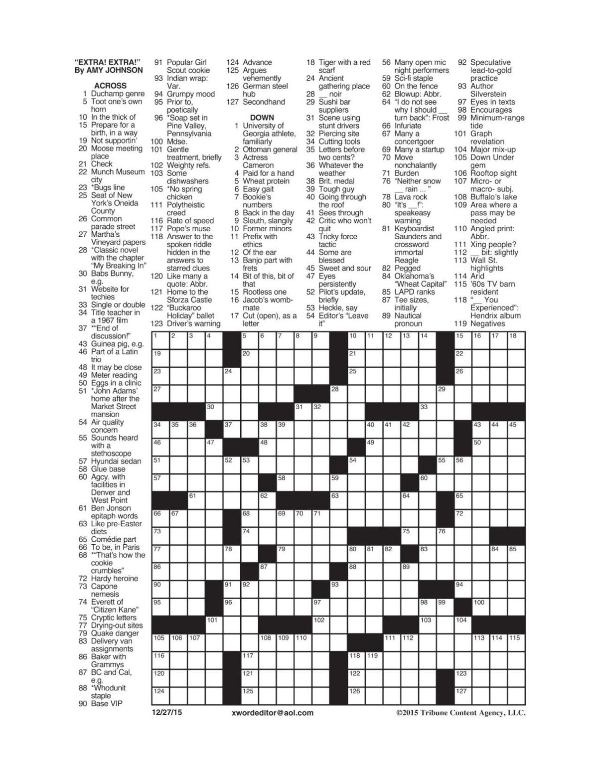 Buckaroo crossword clue Archives 
