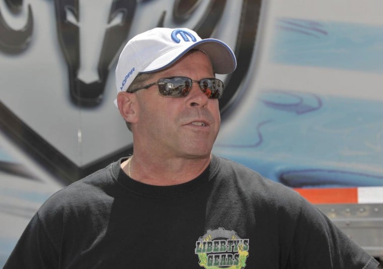 NHRA star Allen Johnson and his father bond during test session at