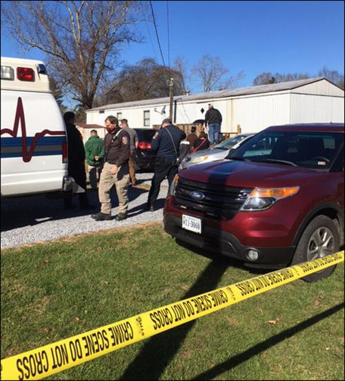 Scene of homicide investigation in Smyth County
