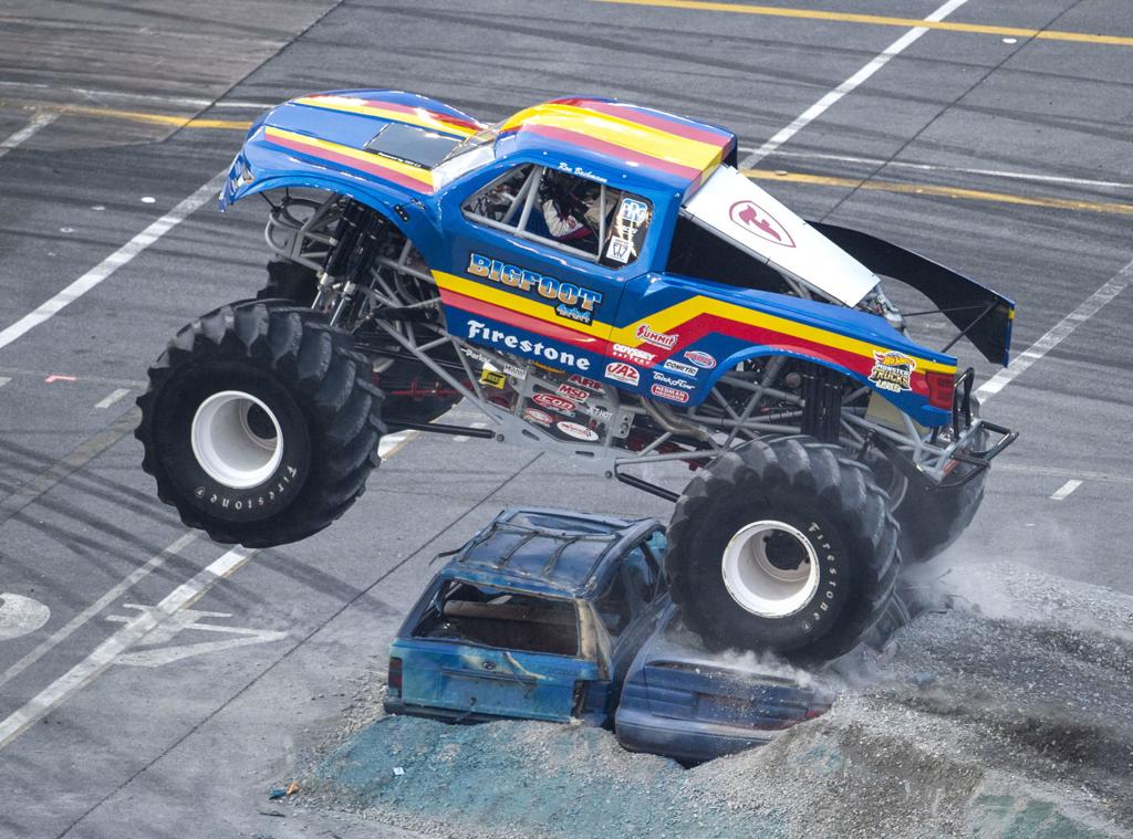 Monster Trucks Put On A Show At Bms As Crowd Favorite Bigfoot Is