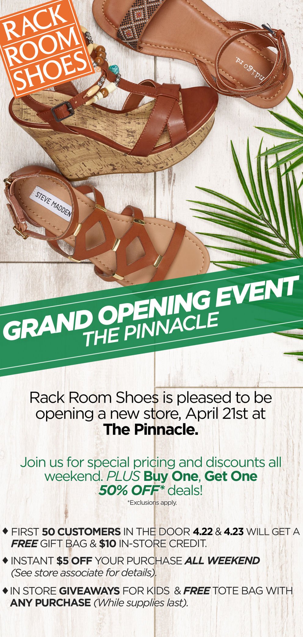 Rack Room Shoes To Open In The Pinnacle Archive
