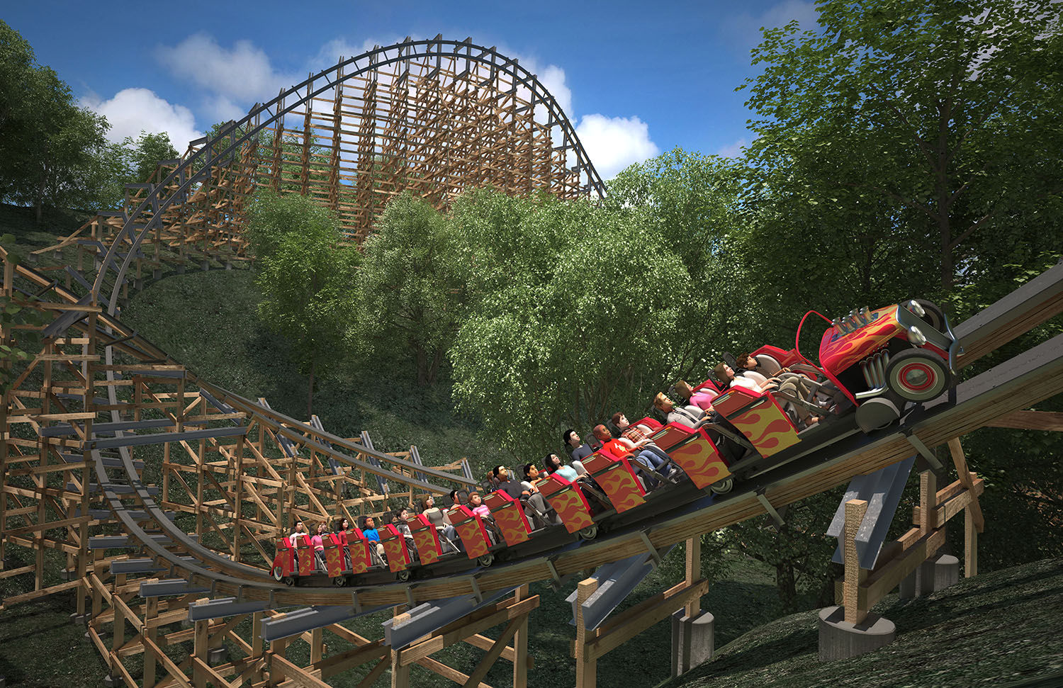 Dollywood s Lightning Rod roller coaster now open