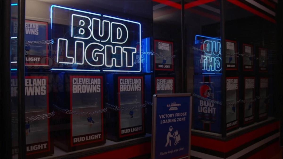 Bud Light put beer fridges all over Cleveland for the Browns win 