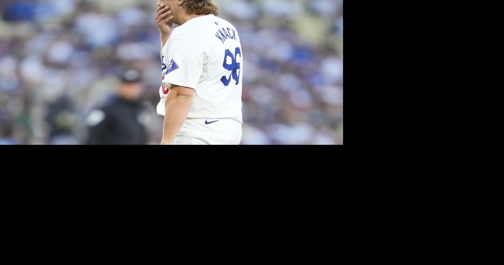 Landon Knack from Science Hill shines for the Dodgers, pitching five incredible scoreless innings against the Angels but ultimately receives no decision.