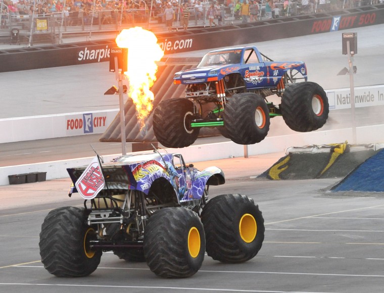 Monster trucks at Bristol Motor Speedway