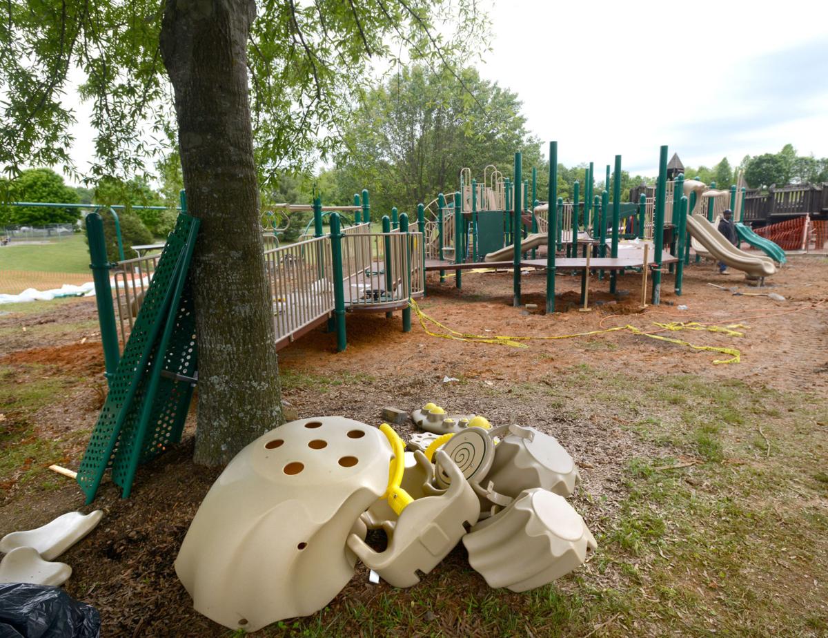 Construction almost complete for new playground at Coomes