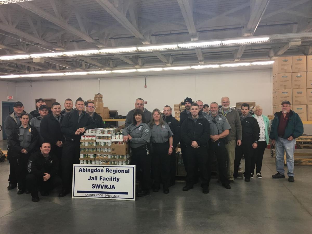 Southwest Va. Regional Jail officers donate 8,000 cans to food pantry