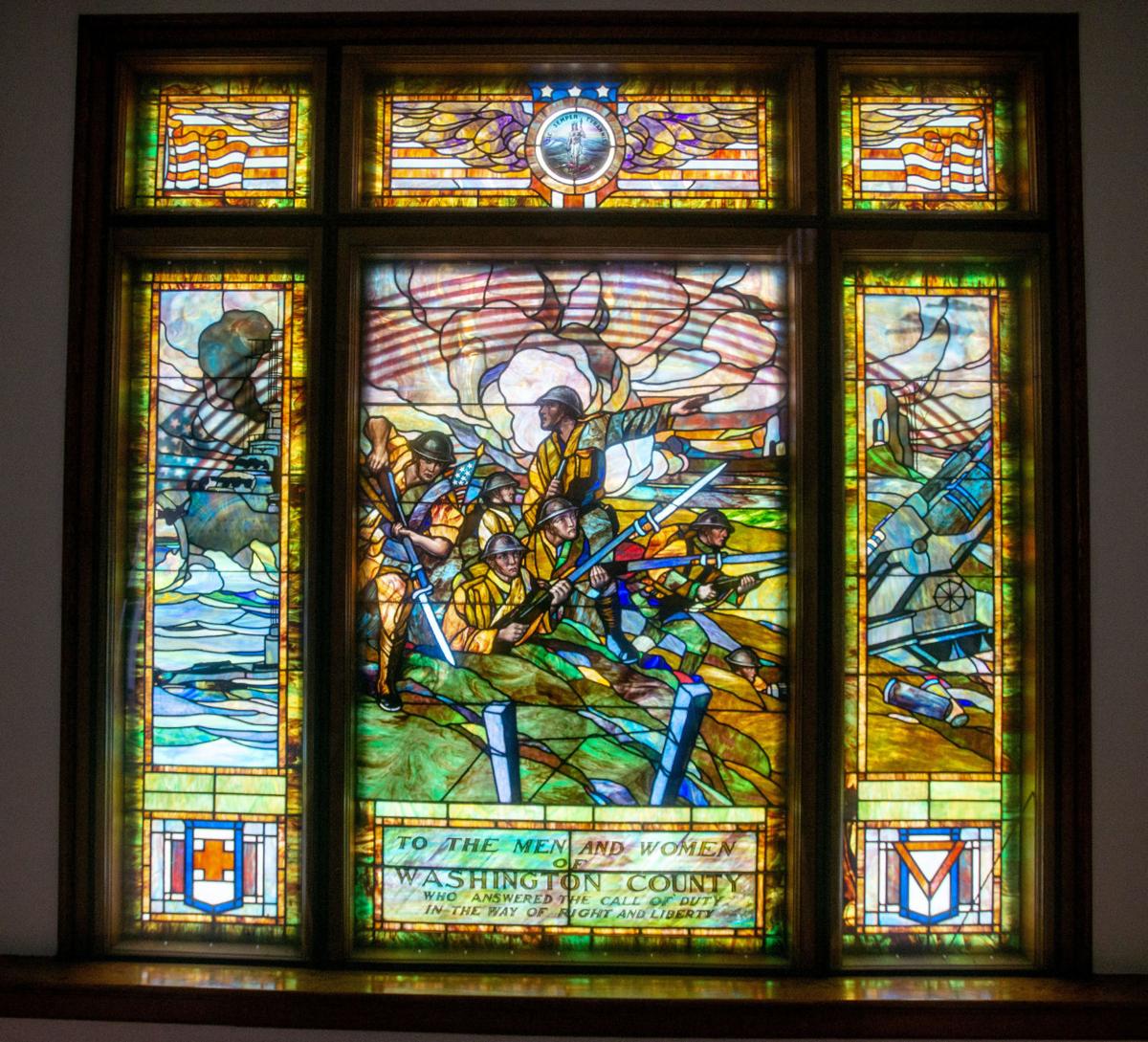Pieces of the Past 100yearold stainedglass window honors local WWI