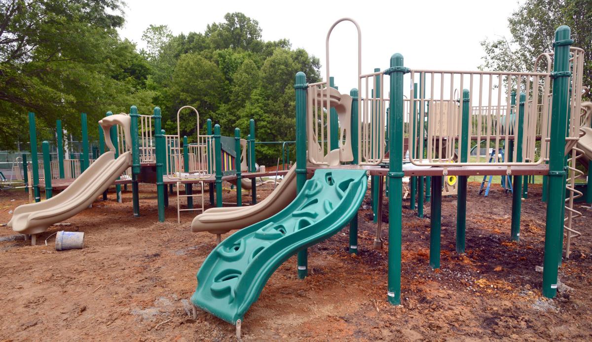 Construction almost complete for new playground at Coomes