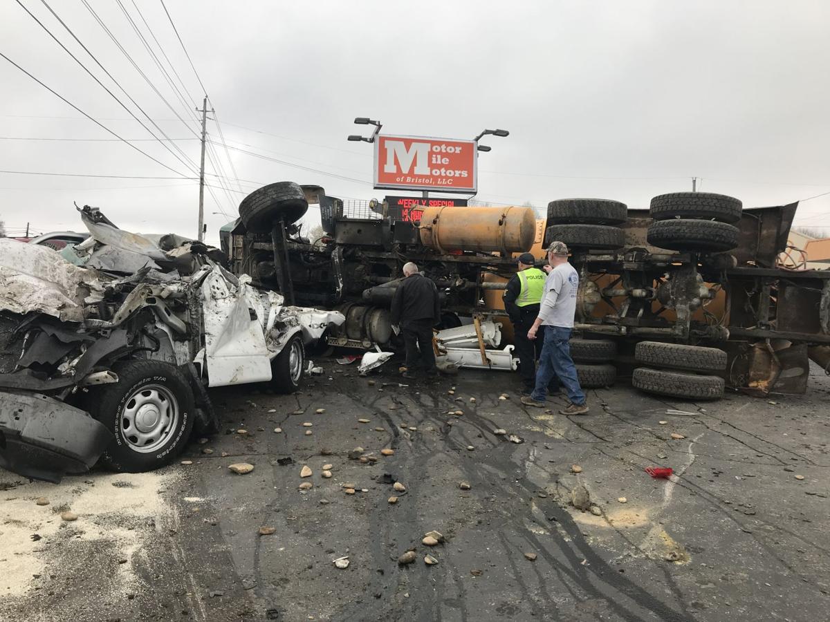 Concrete Truck Driver Loses Control Crashes Into Car Lot