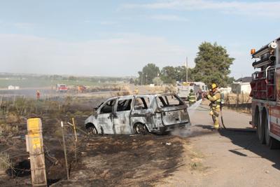 Van catches fire on Ott Road