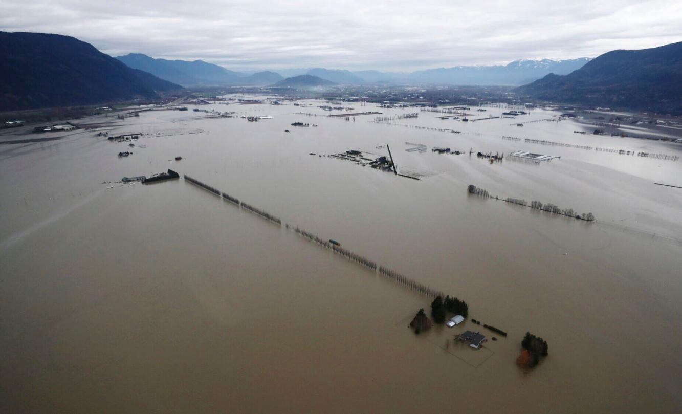 Atmospheric river turns old lake bed back into a lake in Canada