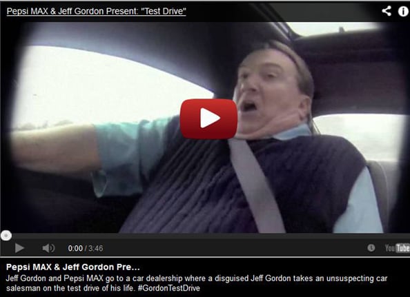 Pepsi Max & Jeff Gordon Present Test Drive Jeff Gordon Pepsi Max test drive video shot in Concord goes viral