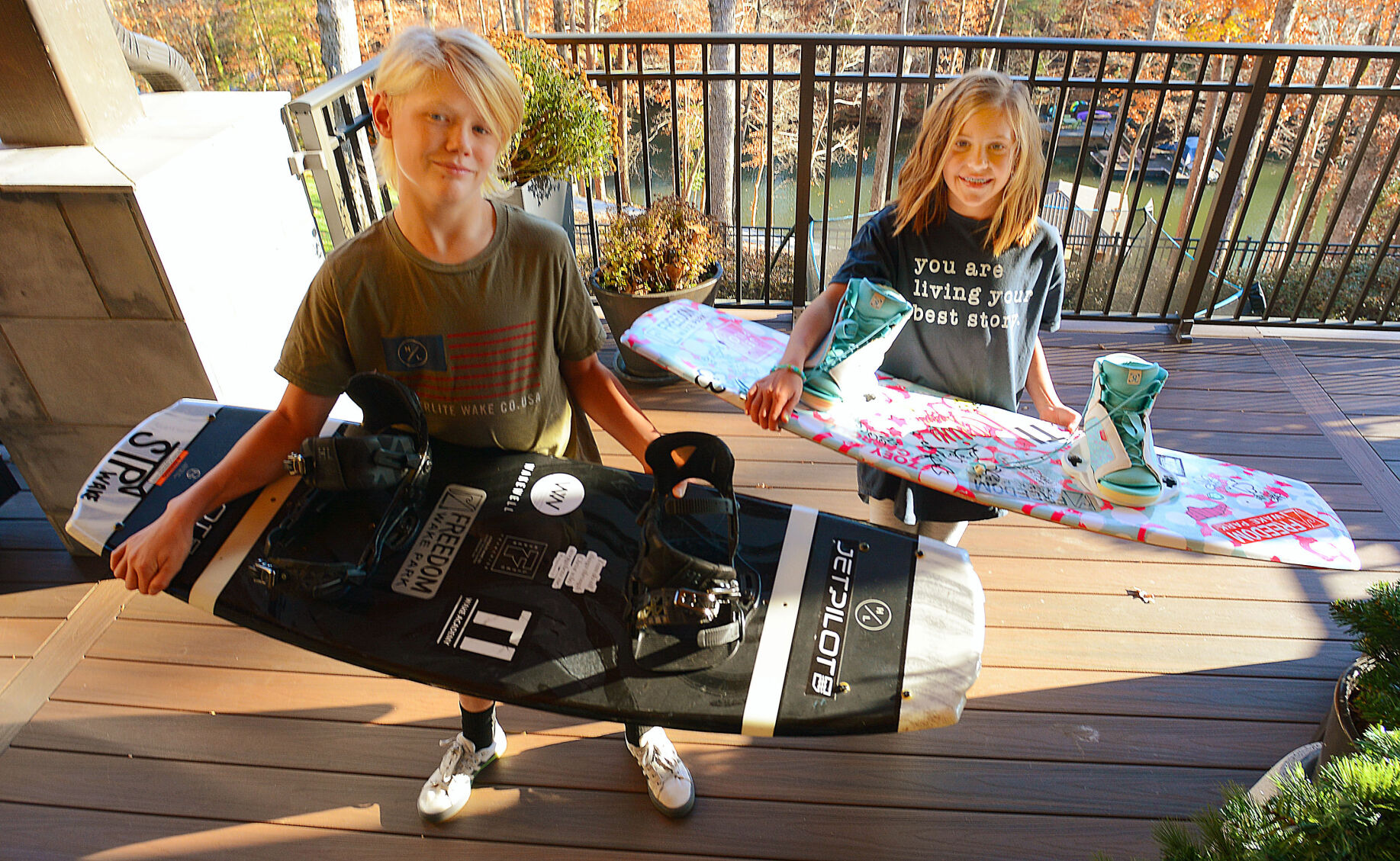 Notable Neighbors Hudson Gentry and Zoey Carroll Wakeboarders make waves at young