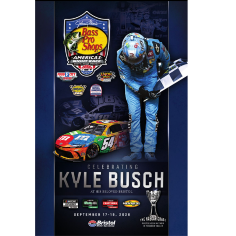 Bass Pro Shops Night Race souvenir Playbill program available for free to fans in limited print and digital formats