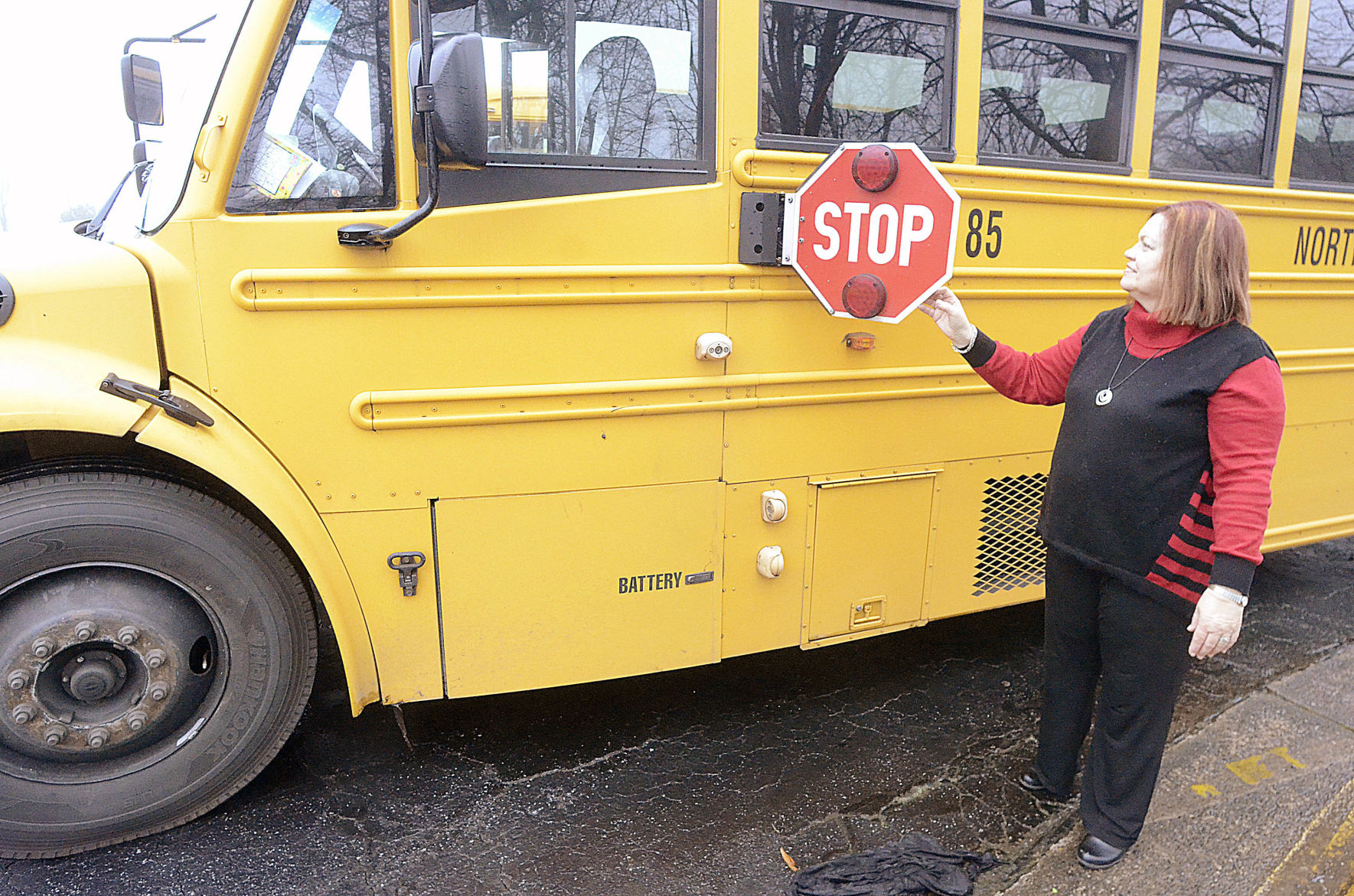 school bus driver tennis shoes
