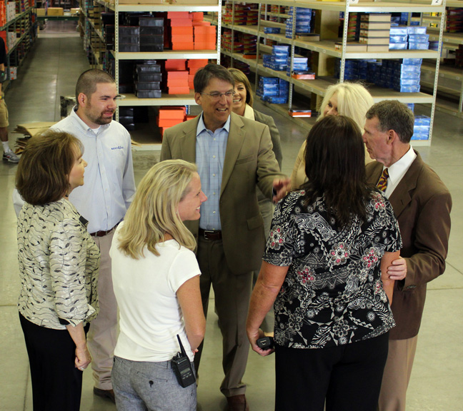 McCrory makes campaign stop at Shoe Show in Concord