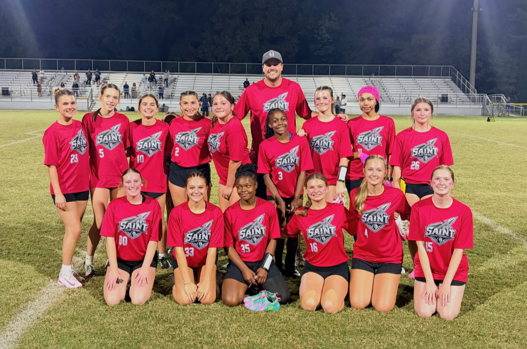 Girls flag football at Fred T. Foard, Catawba County schools