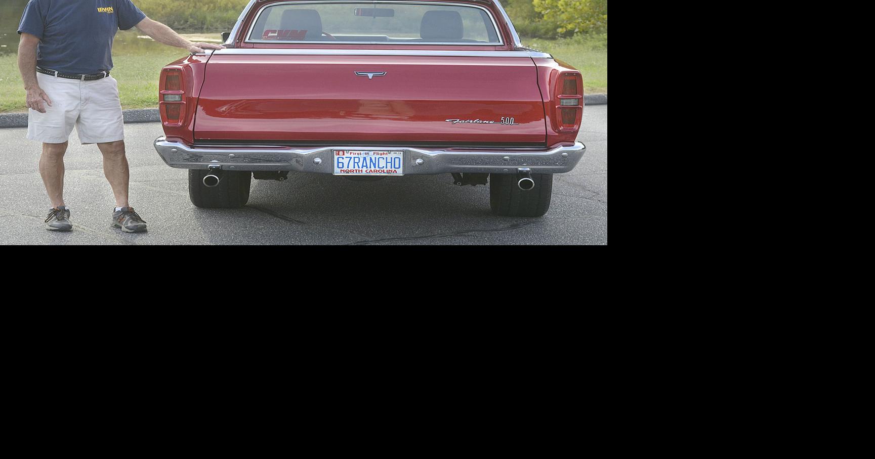 1967 Ford Ranchero Sedan in front; truck in the rear
