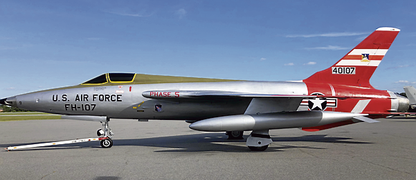 Restored Thunderchief jet now on display at aviation museum ...