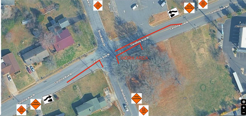 Temporary Lane Closure on Carolina Avenue for Waterline Work (August 17 - 21, 2026)