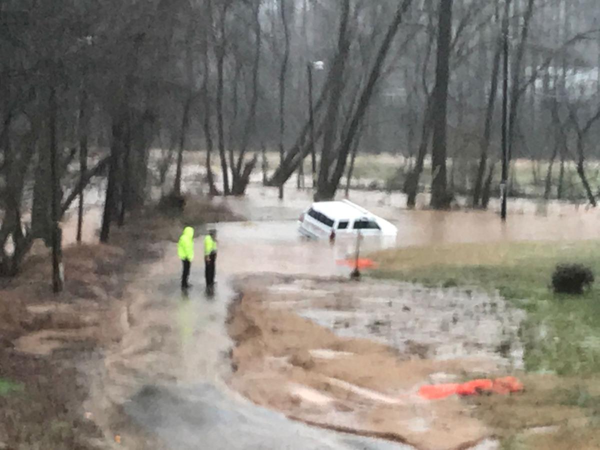 Hickory fire department vehicle trapped in flood waters Local News