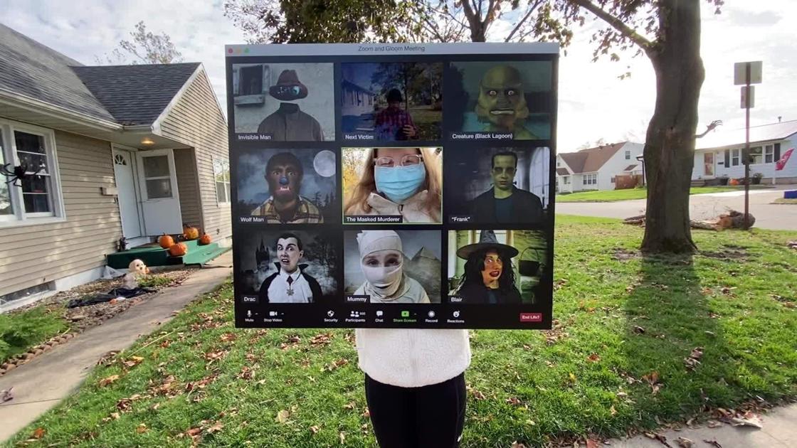 Dad S Zoom Halloween Costume For His Daughter Is Scary Good National News Hickoryrecord Com