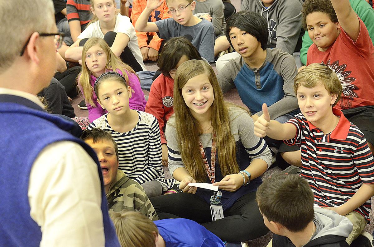 Rep. McHenry tells students at Clyde Campbell Elementary to think for
