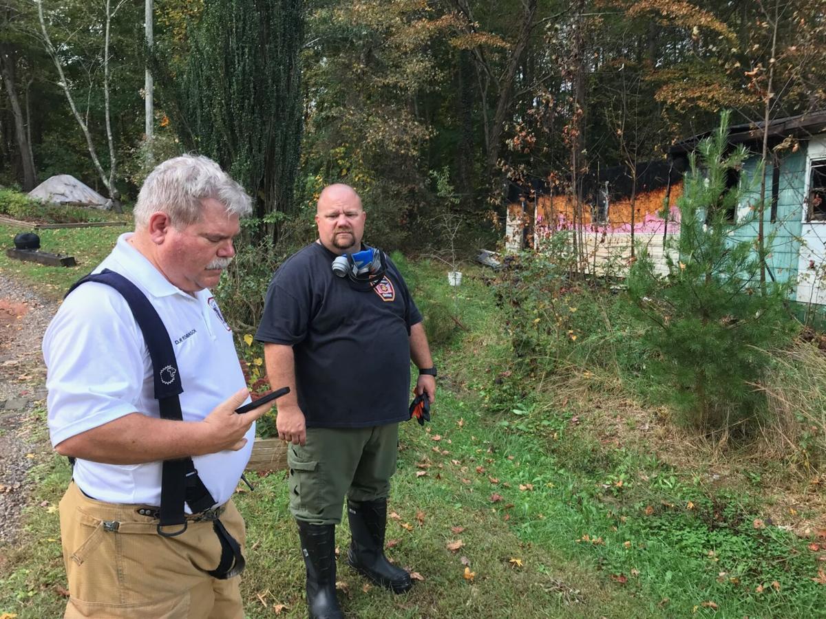 Abandoned house catches fire in town of Catawba