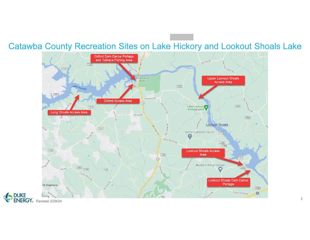 Duke Energy outlines 7 projects for Catawba County waters