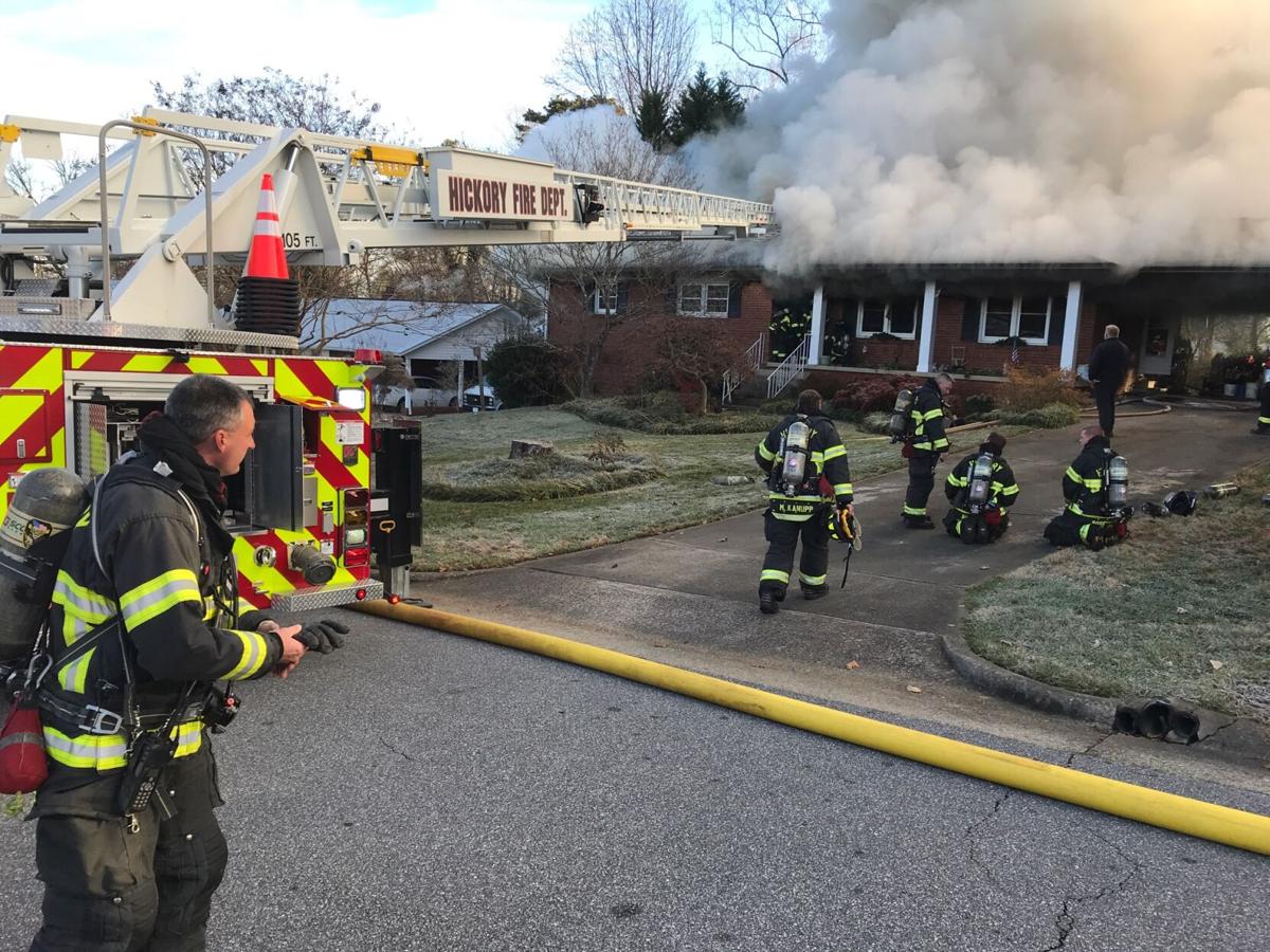 Watch now Did explosion start fire? Home damaged in Hickory; no