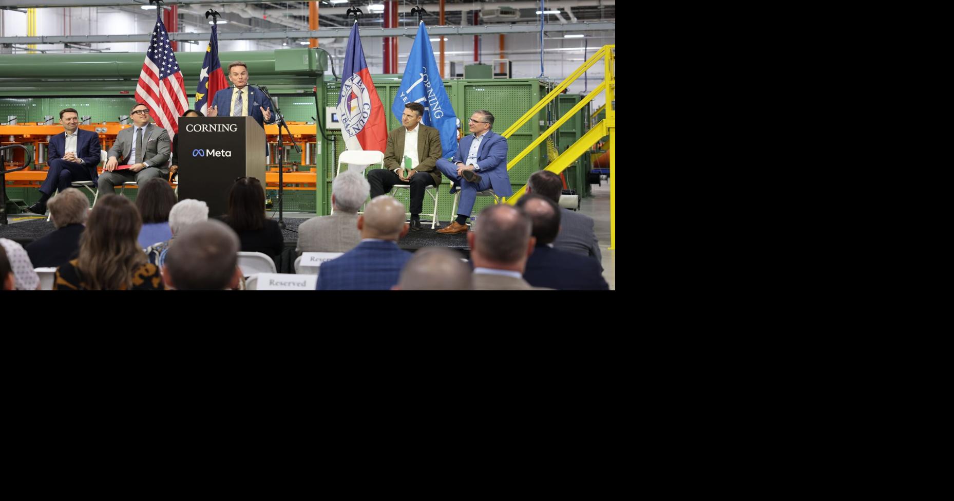 Hickory, Catawba County NC celebrate Corning expansion with Meta