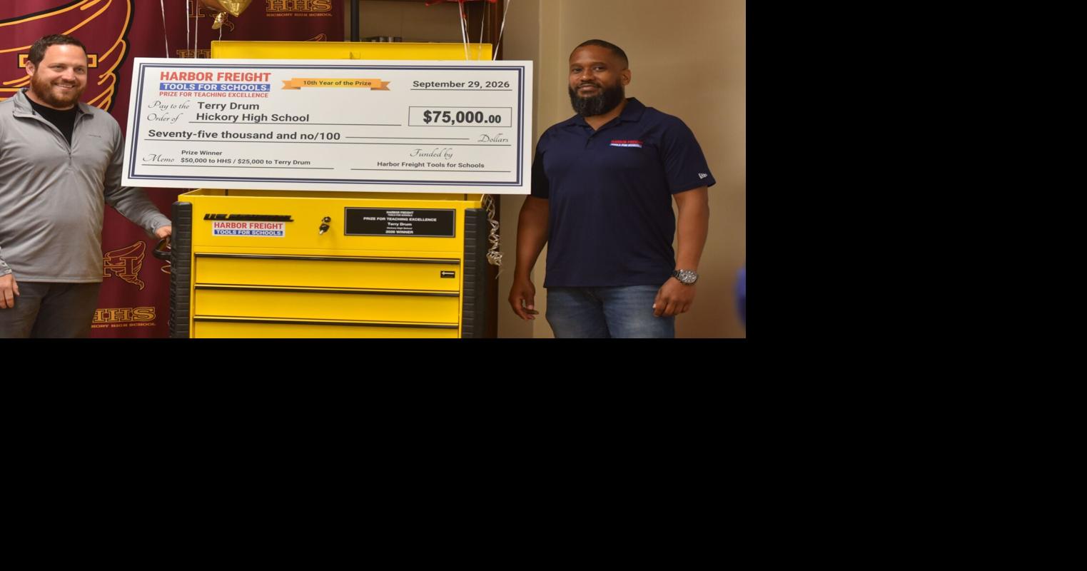 Hickory High School teacher awarded with $75,000 Harbor Freight Tools prize