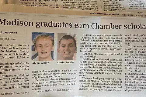 Two Madison graduates earn Chamber scholarships