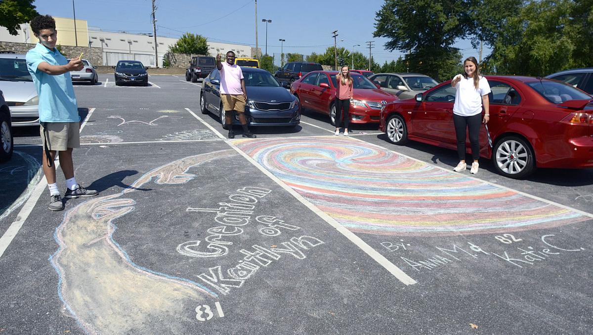 Seniors Chalk Art Tradition Parking Space Ritual Involves