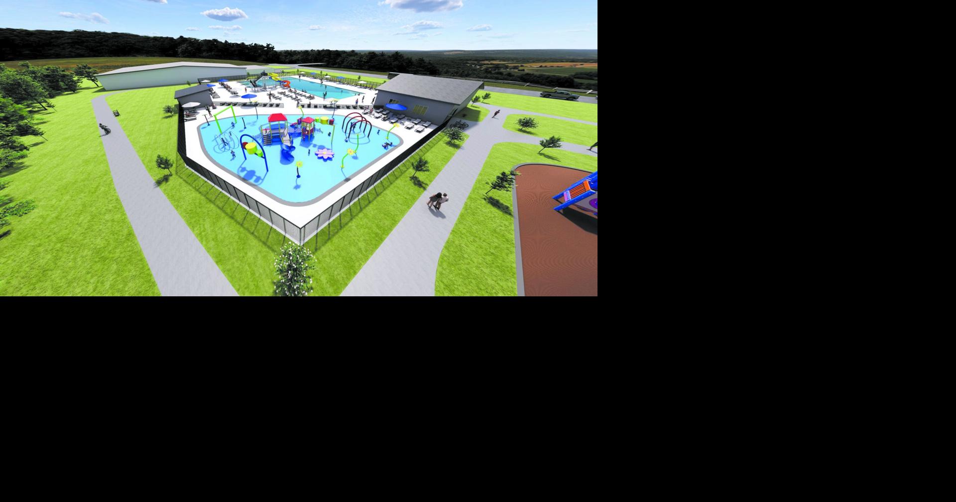 Volunteer committee visits with school on pool plans